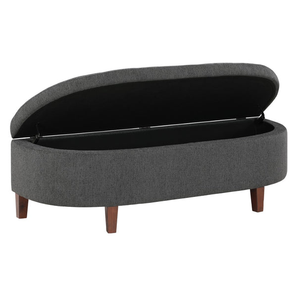 OSP Home Furnishings Jaycee Storage Bench Charcoal