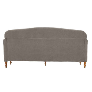 English Elm Modern Chenille Loveseat with Rolled Arms Pocket Spring Cushions and Rubberwood Legs Brown N763P362173D