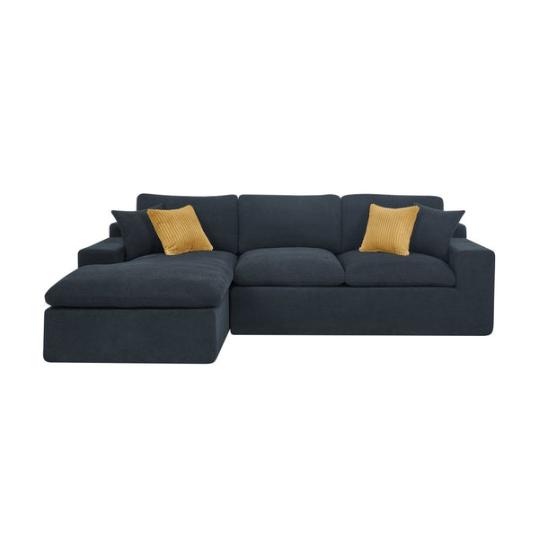 English Elm Cloud Sectional Sofa High Density Foam Deep Seat Modern Living Room Couch W5568S00003