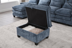 English Elm United U-Shape Sectional Sofa 106" - Modern Chenille Couch With Usb Ports, Storage Ottoman & Pillows W1568S00233-GIGA