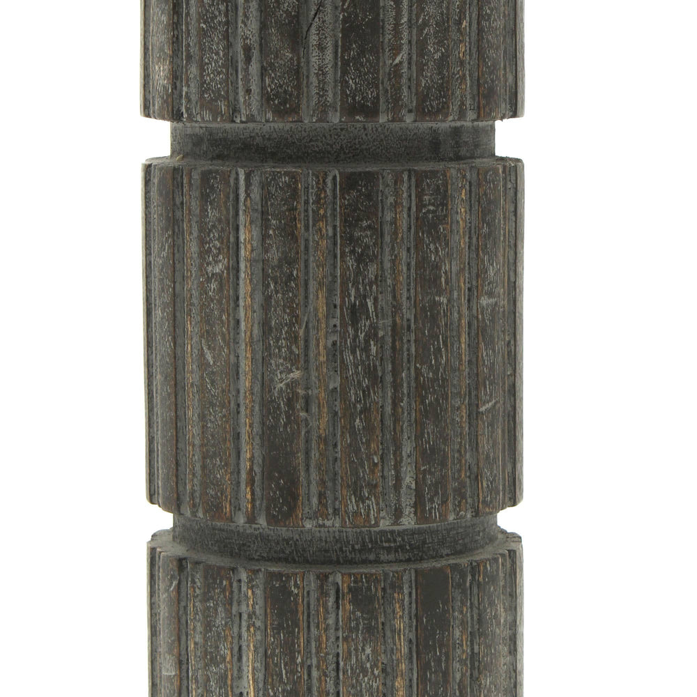 English Elm Decorative Wood Centerpiece Candle Holder – Artisan Carved Accent For Home Décor & Special Events B346P336813