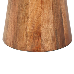 English Elm Christopher Knight Home® - Round End Table with Sleek Metal Pedestal and Durable MDF Resin Top — Compact 17" Round Surface, 50 lb Capacity Gold,Honey N768P202497H