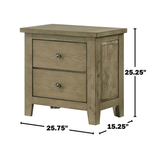 English Elm 2-drawer White Gloss Nightstand with Usb Charging Ports and Geometric Drawer Fronts B016P453621