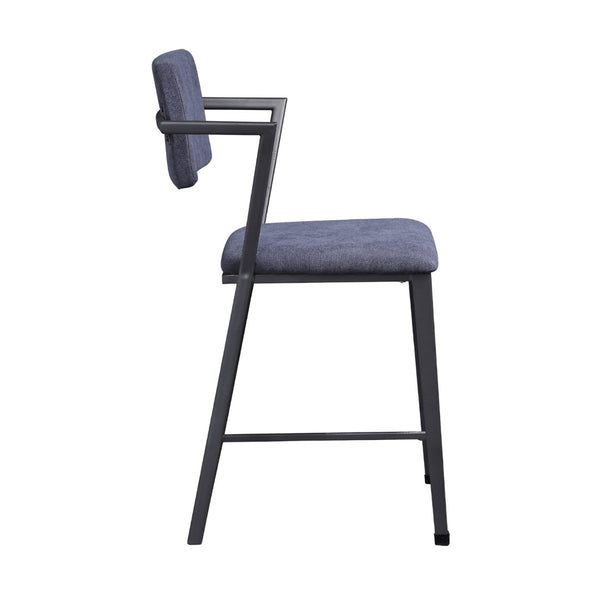 English Elm Set Of 2 Modern Industrial Counter Height Chairs With Gunmetal Metal Frame For Stylish Comfort B016P315289-GIGA