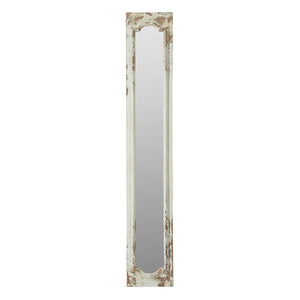 English Elm 11.8x1.6x69.3" Arched Leaning Floor Mirror Weathered Wood Frame Vintage Farmhouse W2078P492176