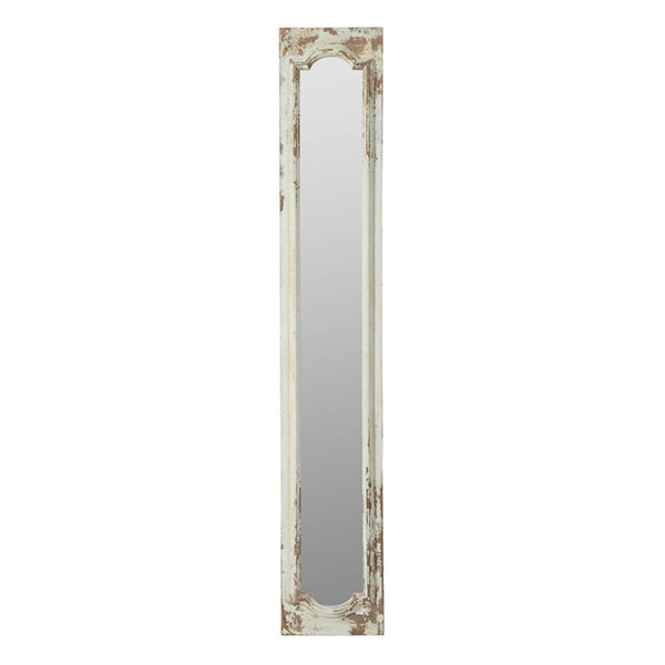 English Elm 11.8x1.6x69.3" Arched Leaning Floor Mirror Weathered Wood Frame Vintage Farmhouse W2078P492176