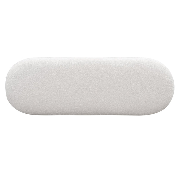 English Elm Christopher Knight Home® - Dining Modern Farmhouse 49" Storage Bench with Fabric Upholstery, Wood Legs, 300LB Capacity, Beige Decor Helper N779P253575W