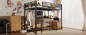 English Elm Twin House Bunk Bed with Slide Storage Stairs and Safety Rails for Kids Rooms W1580S00432