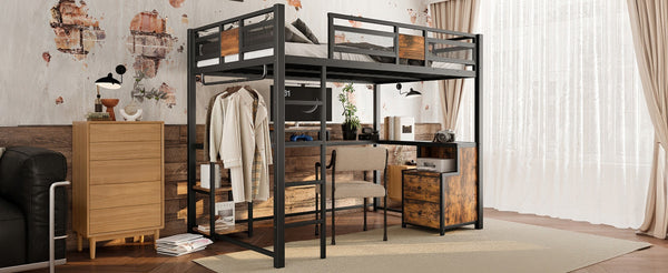 English Elm Twin House Bunk Bed with Slide Storage Stairs and Safety Rails for Kids Rooms W1580S00432