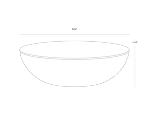 Sunpan KINSLEY Large Rustic Mango Coffee Table - Handcrafted Drum Style with Unique Artisan Touches 110923