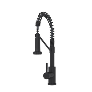 English Elm Bothwa Pull Down Kitchen Faucet with Stainless Steel Spout and Ceramic Cartridge Control Matt Black B2724P262356