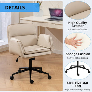 English Elm Stylish Barrel Swivel Accent Chair Upholstered Seat with Storage for Vanity or Dining W3248P424650