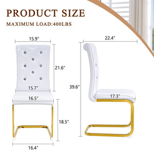 English Elm Set of 2 Glam Faux Alligator Pvc Dining Chairs with Crystal Buckle Bow Legs White W3875P371062