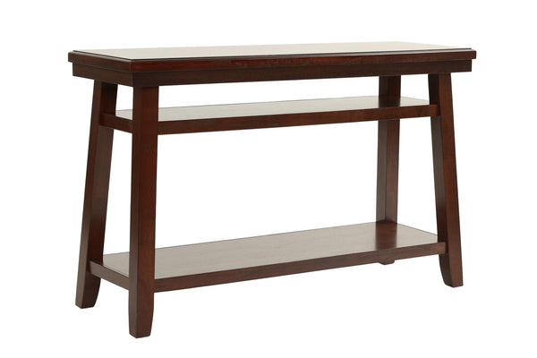 English Elm New 3pc Occasional Tables Set Walnut Finish with Open Shelf Modern Coffee End Sofa Tables, Solid Legs B011S02000
