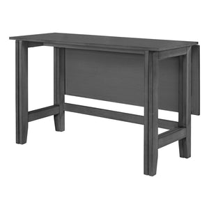 English Elm Topmax Farmhouse Drop Leaf Acacia Veneer Dining Table Seats Four Small Spaces Gray N717P379754E