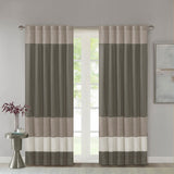 Madison Park Amherst Transitional Polyoni Pintuck Curtain Panel MP40-2221 Natural