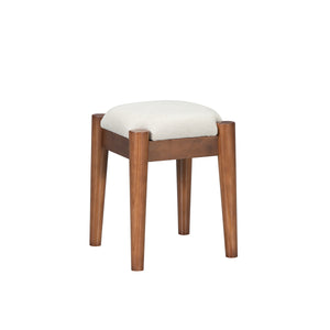 English Elm 39" Retro Bohemian Makeup Vanity Set with Rattan Drawers, USB Charging Port, Cushioned Stool, 4-Drawer Storage Walnut 44.1 L x 18.75 W x 10.5 H N733P180011D