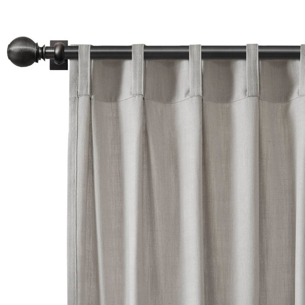 English Elm 2-piece Pinch Pleat Poly Linen Curtain Panels Tailored Formal Drape for Any Room Grey B035P482986