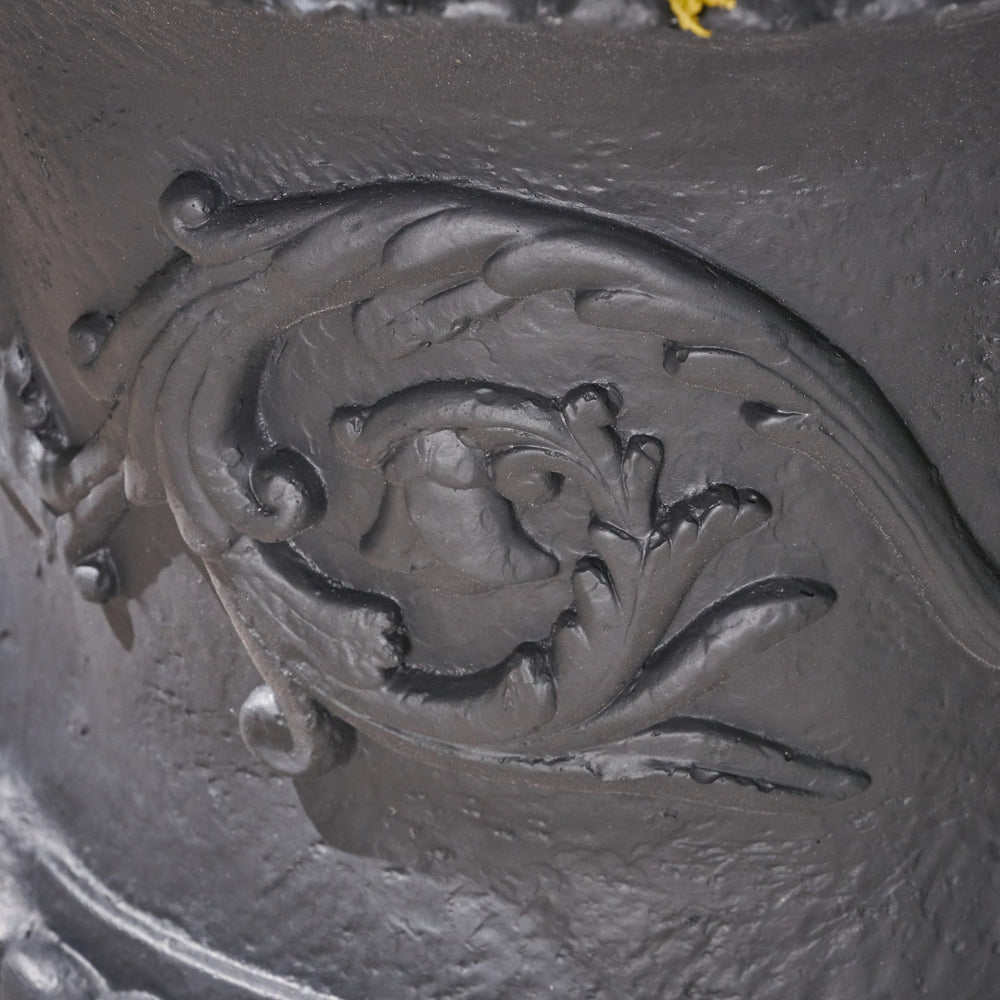 English Elm Christopher Knight Home® - MGO Garden Urn Planter with Roman Botanical Accents, Lightweight Faux-Stone Magnesium Oxide Chalice for Flowers Herbs and Succulents, Ready to Use (28.25" H) Black 63402.00BLK