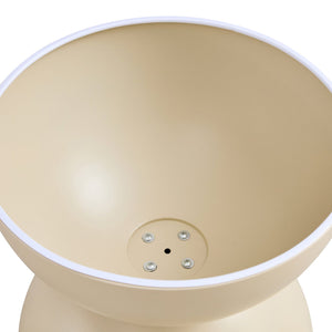 English Elm Milk White Marble-Look Round Coffee Table With Movable Top & Integrated Cat Bed For Stylish Living W370P170340