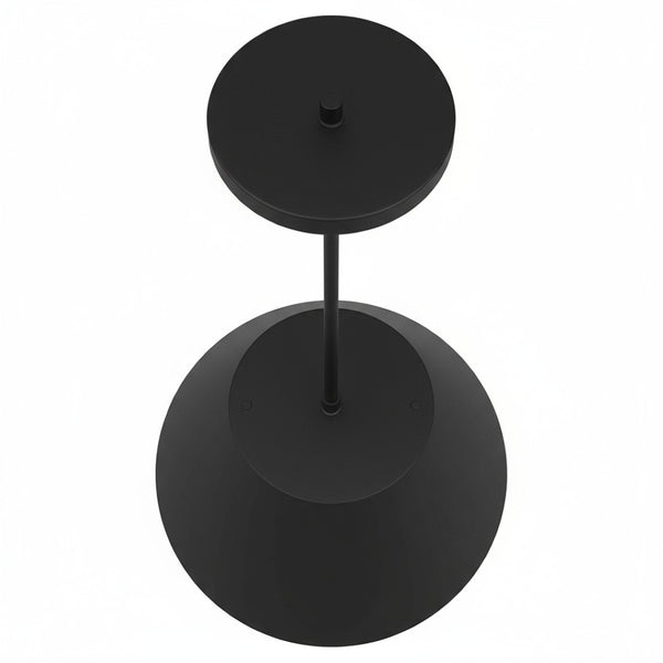 English Elm 16 Inch Sculptural Matte Pendant Light with Etched Glass Diffuser for Kitchen or Dining Black B370P403644