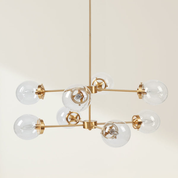 JLA Home INK+IVY - 8-Light Calista Mid-Century Metal Chandelier with Up/Down Illumination, Dimmable, Adjustable II150-0153