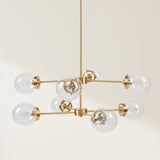 INK+IVY Calista Modern/Contemporary 8-Light Metal Chandelier with Globe Bulbs II150-0153 Gold/Clear