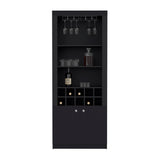 English Elm Bar Cabinet Nixon, Living Room, Black