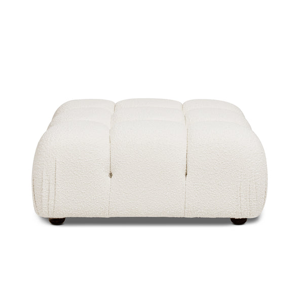 English Elm Jennifer Taylor Home - Marcel 36" Bubble Modular Cocktail Ottoman with Bouclé Upholstery, Low 15" Seat, Luxe Foam Support White B2719P238413