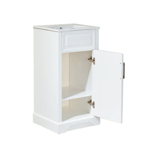 English Elm Fully Assembled 18'' Freestanding Bathroom Vanity With Eco-Friendly Top & Dual Handle Options W1826P347105