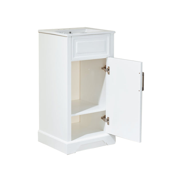 English Elm Fully Assembled 18'' Freestanding Bathroom Vanity With Eco-Friendly Top & Dual Handle Options W1826P347105