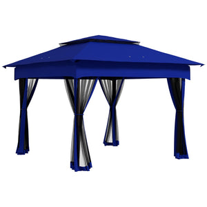 English Elm Outsunny 11' X 11' Instant Pop-Up Canopy With Screened Walls - Perfect Outdoor Shelter For Events! W2225P229371-GIGA