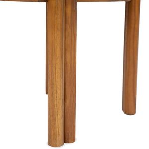 English Elm Christopher Knight Home® - Cove Acacia Wood Armless Dining Chairs Set Of 2 – Stylish Teak Finish & Comfortable Beige Cushions N775P329651T