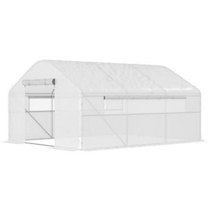 English Elm 13' 13 Ft Walk-in Hoop Greenhouse Galvanized Steel Frame Pe Cover Outdoor Growing Space T3971P409963