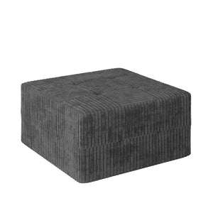 English Elm Ottoman Modular Sectional Sofa Terrycloth Upholstered Foam Sleeper for Modern Living Spaces Grey W487P462940