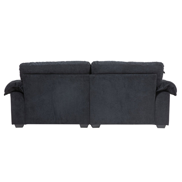 English Elm 84" Chenille Sofa Loveseat with Memory Foam & Pocket Springs, Plush Dual-Layer Comfort, Sturdy Frame Black W676S00009