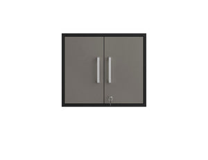 Manhattan Comfort Eiffel Modern Garage Set of 4 Matte Black and Grey 4-257BMC85