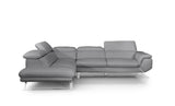 VIG Furniture Divani Casa Seth - Modern Dark Grey Leather Left Facing Sectional Sofa VGBNS-9220-DKGRY-LAF