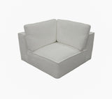 VIG Furniture Divani Casa Lulu - Modern White Fabric Modular Sectional Sofa w/ Right Facing Chaise VGSX-F22053-RAF-WHT