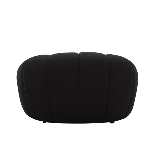 VIG Furniture Divani Casa Yolonda - Modern Curved Black Fabric Chair VGEV-2126C-CHR-BLK