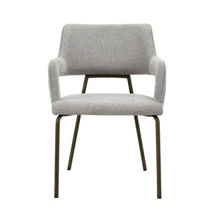 VIG Furniture Modrest Childers - Modern Grey Fabric + Antique Brass Dining Chair VGGA-6973CH-GRY