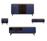 Duane Mid-Century Modern Living Room- Set of 4