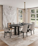 6-Piece Kara Dining Side and Arm Chairs in Light Grey 4-DC057-LG Manhattan Comfort