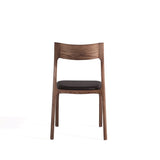 Manhattan Comfort Moderno Modern Dining Chair- Set of 4 Walnut and Black 2-DC070-BK
