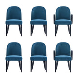 Hillman Dining Side and Arm Chairs in Light Blue - Set of 6 4-DC087-BL Manhattan Comfort