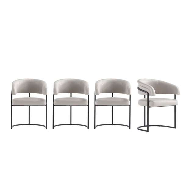 Augusta Dining Chair in Light Grey - Set of 4 4-DC094-LG Manhattan Comfort