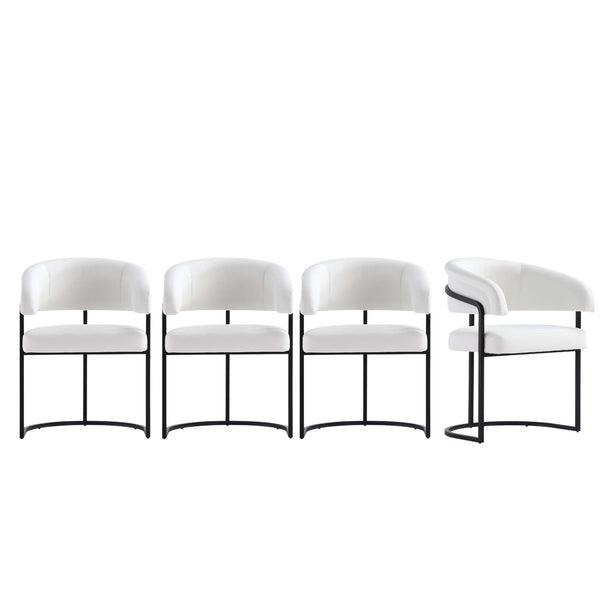Augusta Dining Chair in White - Set of 4 4-DC094-WH Manhattan Comfort