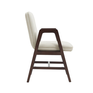 Manhattan Comfort Stella Velvet Dining Armchair With Elegant Beech Wood Legs – Modern Comfort For Any Space Cream Beech Wood 4-dc101ar-cr