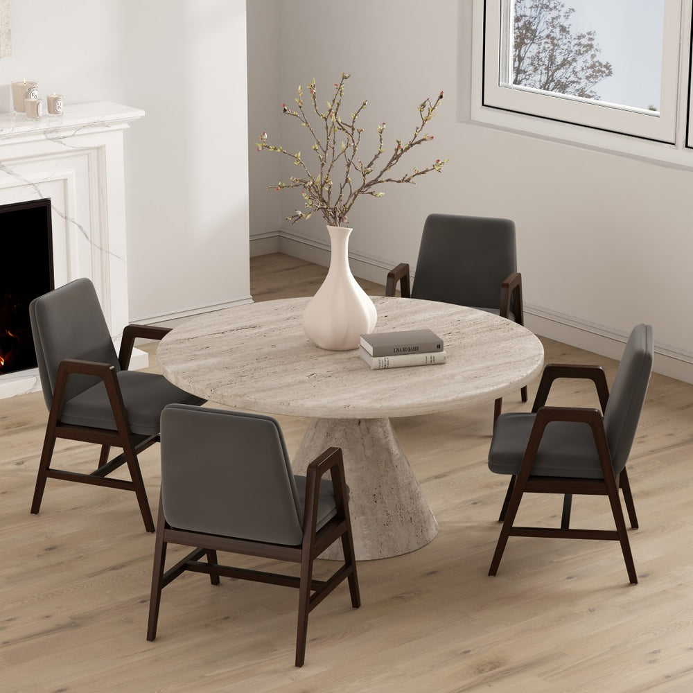 Manhattan Comfort Stella Velvet Dining Armchair With Elegant Beech Wood Legs – Modern Comfort For Any Space Graphite Beech Wood 4-dc101ar-gy