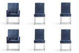 Manhattan Comfort Element Modern 6-Piece Dining Chairs Blue 4-DC2930-BL